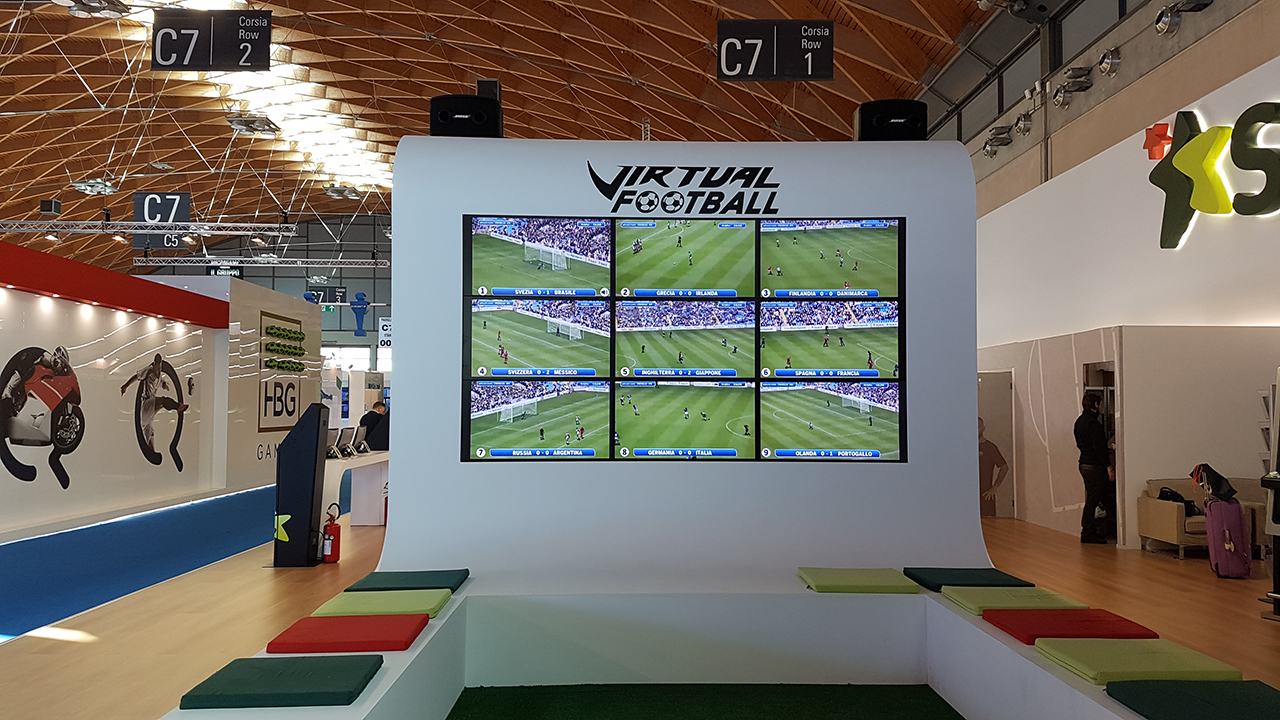 VIDEOWALL 3X3 MONTATO AD INCASSO